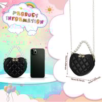 Image 2 of White Mini Heart Purse