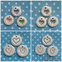 Image 5 of Small or Medium Heart Tags  Set of 3 (Various Colours)