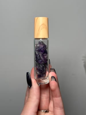 AMETHYST FILLED ESSENTIAL OIL ROLLER BOTTLES