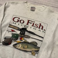 Image 2 of Vintage Go Fish Michigan Crewneck - L