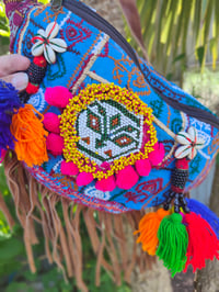 Image 2 of Boho bum bag/ cross body blues 