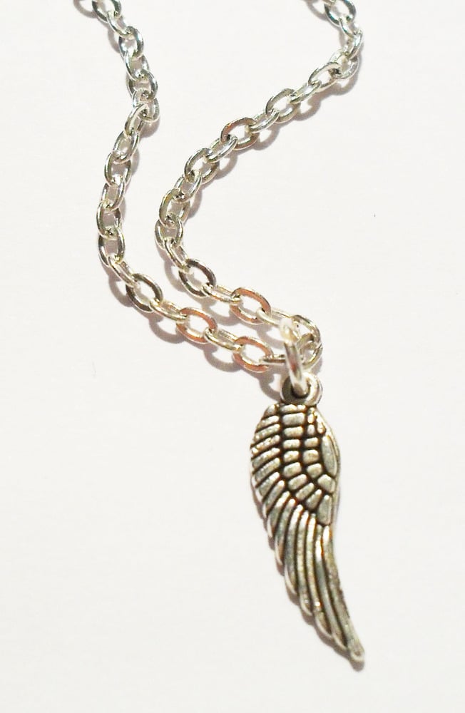 Image of Cute Mini Angel Wing Charm Necklace
