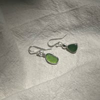 Image 3 of GREEN SKEW EARRINGS