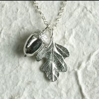 Image 1 of G&S Acorn & Oak Leaf Necklace