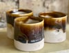 Cream Chestnut and Tenmoku Dimpled Tumbler