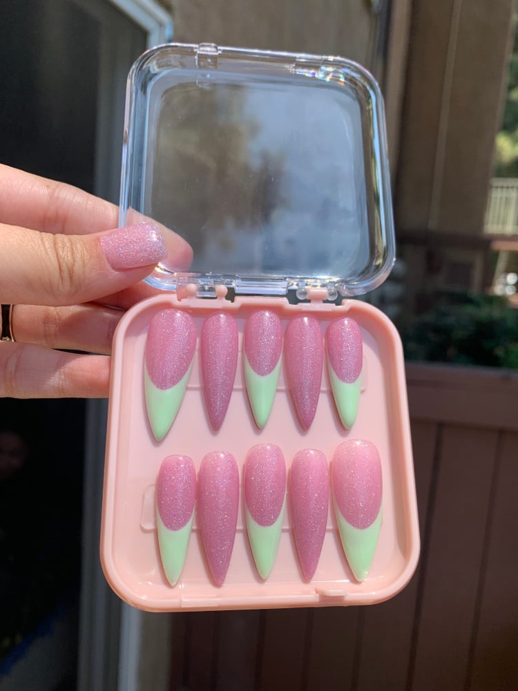 Image of Mint Green French Tips 
