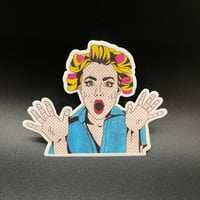 Surprise Pop Art Girl Sticker