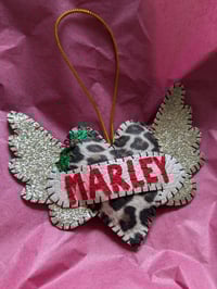 Image 5 of Personalised Angel Heart Christmas Decoration