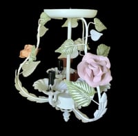 Image 1 of Metal Shabby Chic Pastel Chandelier