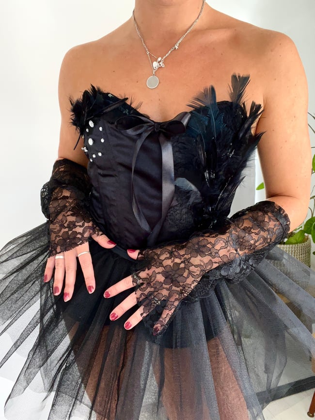 Black Swan inspired fancy dress corset