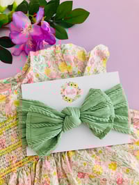 Image 1 of Kaki green cable headwrap 