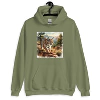 Image 1 of Bobcat Forest Landscape Unisex Hoodie