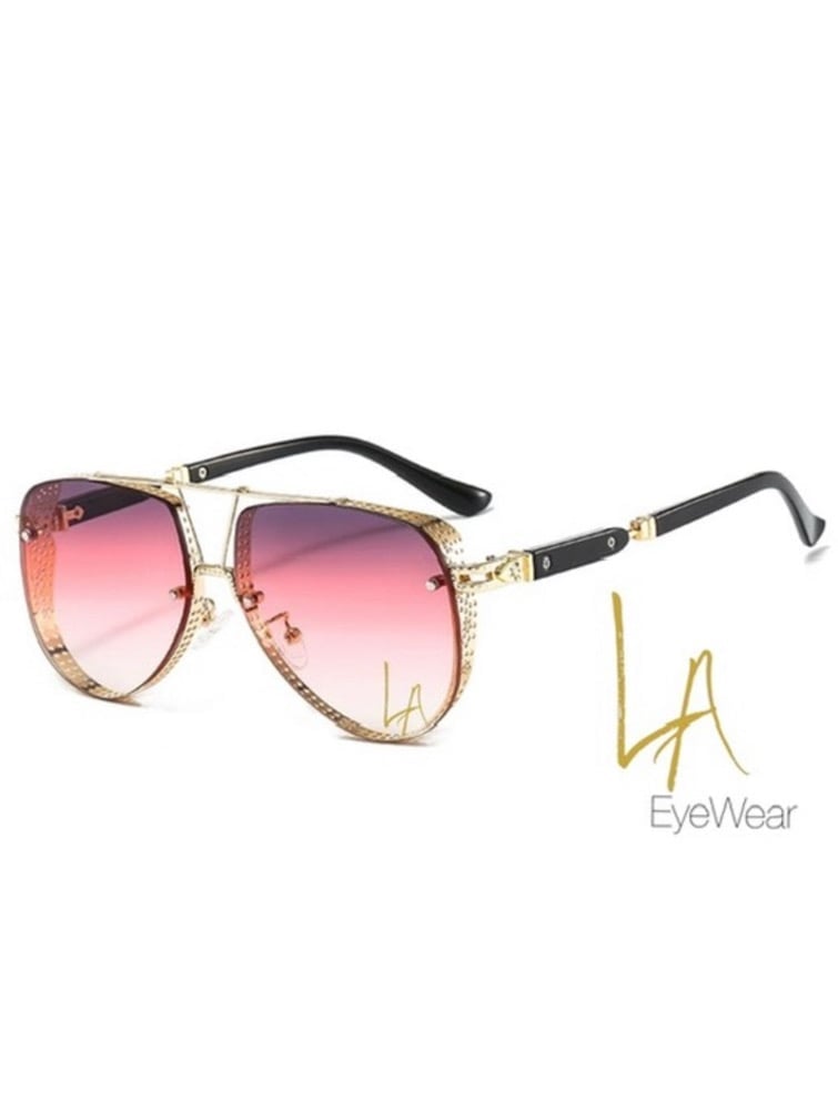 Image of EXCLUSIVE “LA” Eyewear (rose red tint) PRE ORDER (ships in 7-14 business days)