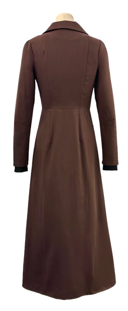 McClearon Jacket- Chocolate asymmetrical Zip Trench jacket/Dress, Modern Goth with a Twist. | kim schalk McClearon Jacket- Chocolate asymmetrical Zip Trench jacket/Dress, Modern Goth with a Twist. | kim schalk