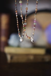 Image 2 of Reserved for Sophie ~ Moon starburst crystal beaded necklace
