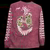 Image 3 of Medium Unisex terrapin Long Sleeve maroon