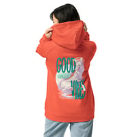 Image 2 of Unisex eco raglan hoodie - FOX W/ GOOD VIBES (BACK)