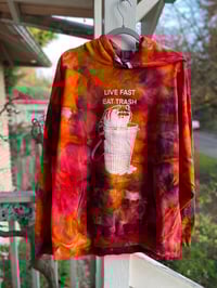 Image 1 of 2XL Live Fast Eat Trash Tie Dye Hoodie