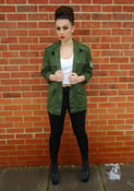 Image of Oversized Studded Military Jacket