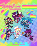 Image 1 of PREORDER - Hellish Pride Enamel Pin Set