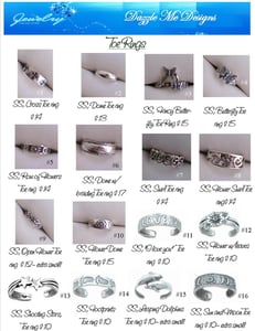 Image of Sterling Silver Toe rings or Childrens Rings- Page 2. (with varying prices)