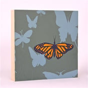 Image of Green Grey with Butterflies 7 x 7