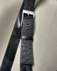 Image 2 of Custom Crocodile Belt - Black Matte