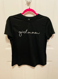 Girl mom embroidered tee
