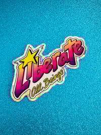 Image 1 of Liberate All Beings vegan sticker 
