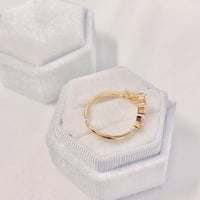 Image 2 of Pink Clover Crown Ring