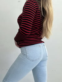 Image 3 of 00s Red striped shirt // L