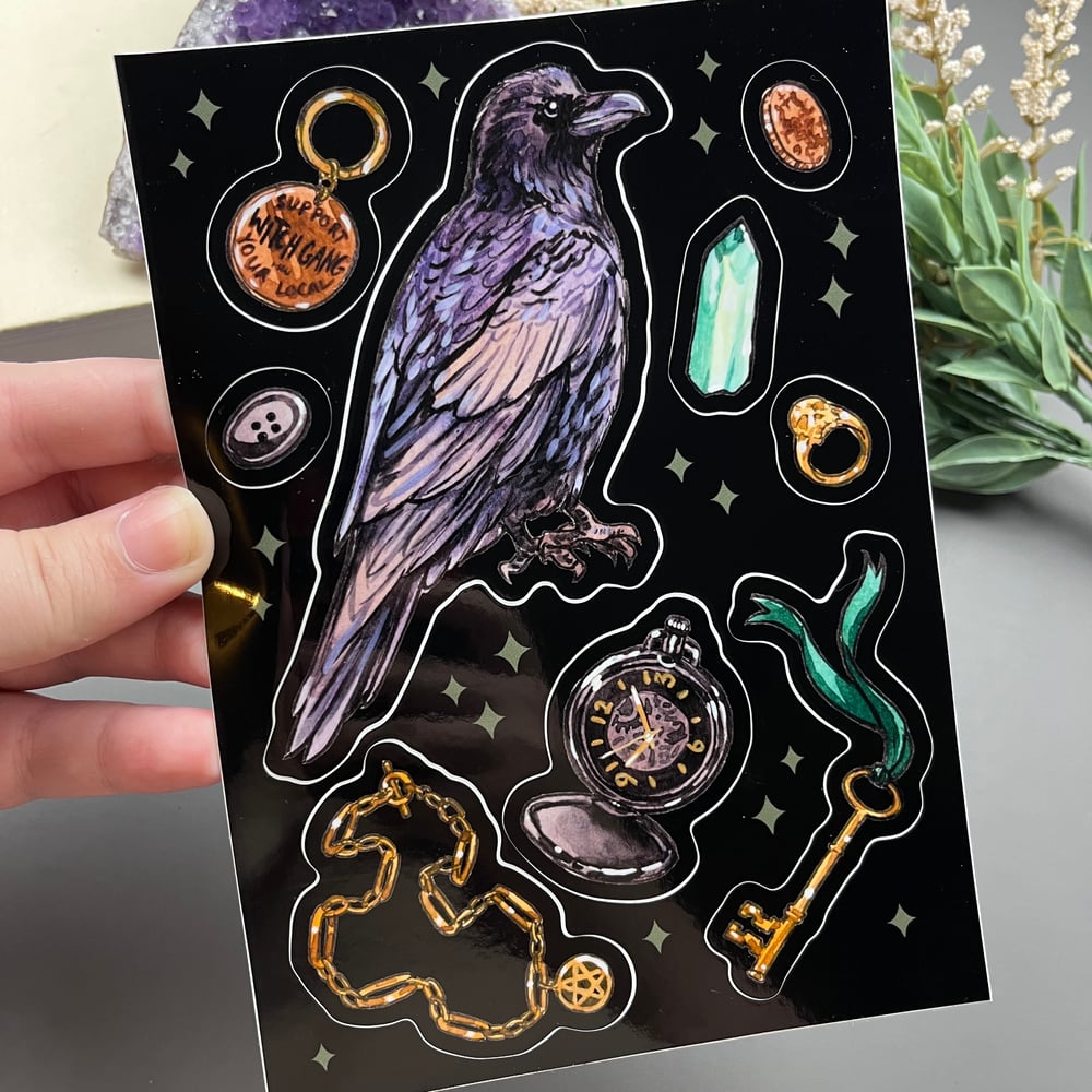 Raven Witch Sticker Sheet