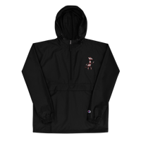 Image 1 of Embroidered Packable Windbreaker - Red