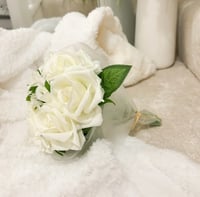 Image 1 of Mother’s Day White Rose Faux Bouquet 