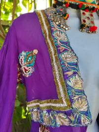 Image 8 of Sienna Glitter wrap dress -Purple 