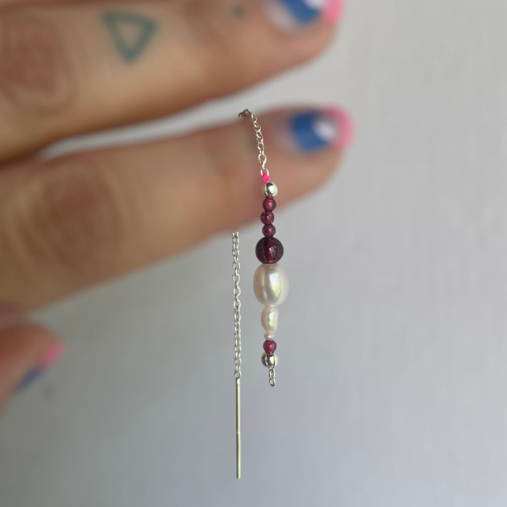 Image of Love thread earring
