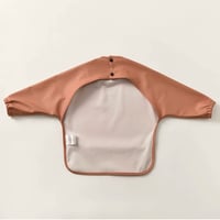 Image 1 of Long-Sleeve Waterproof Baby Smock Bib 