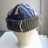 Image 1 of Upcycled Reversible Beanie Cotton Blend -45