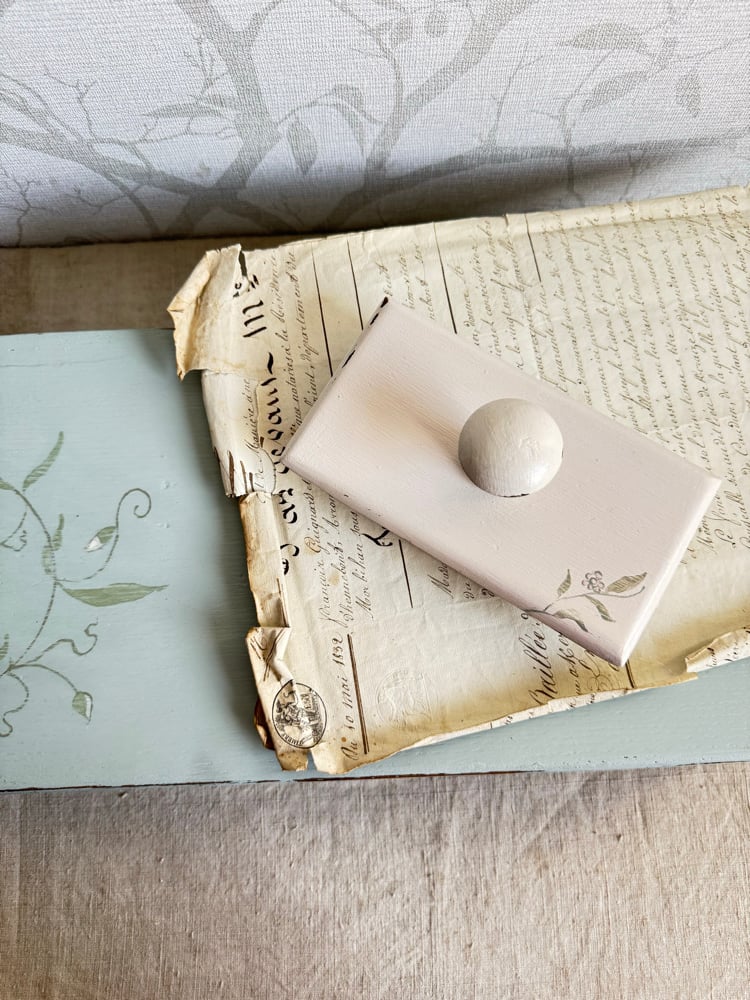 Image of Hand painted vintage wooden ink blotter 
