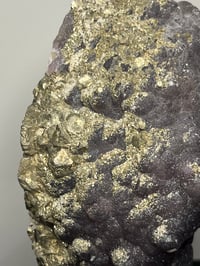 Image 4 of Purple Botryoidal Fluorite With Cubic Pyrite Display Specimen #2662