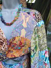 Image 4 of Patchwork Stevie top purple bigger tassels