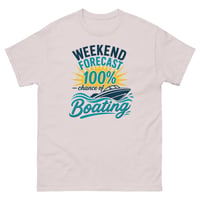 Image 4 of Weekend Forecast 100% Chance of Boating Summer Lake T-Shirt