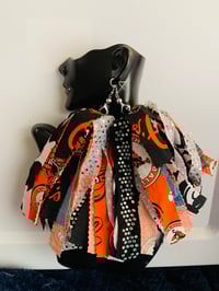 Orange Bird Tassel Earrings