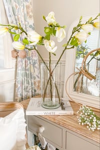 Soft White Magnolia Branches ( 3 included )