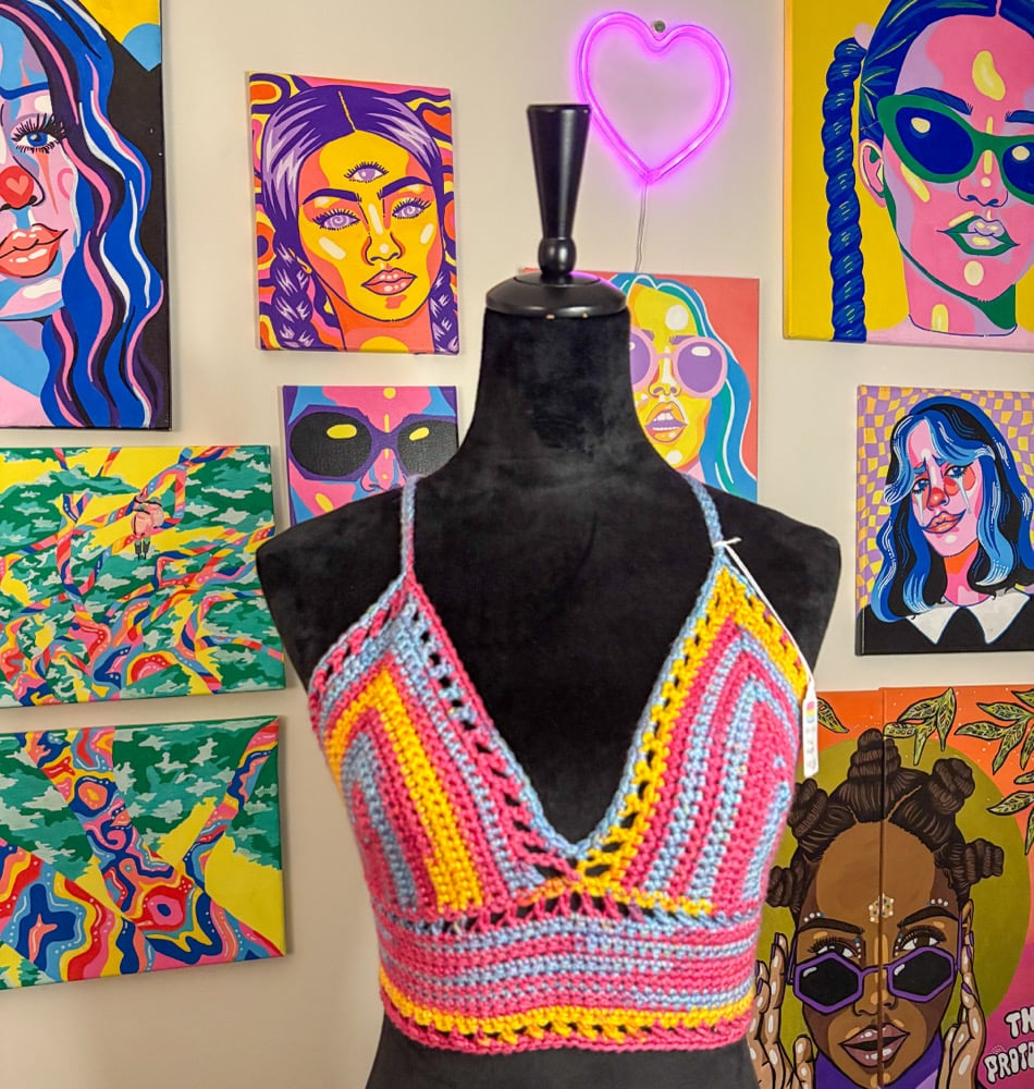 Image of Pan Pride Flag Bralette