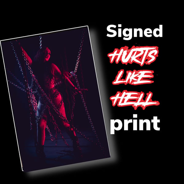 Image of Signed Hurts like Hell Chain Print