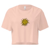 Image 3 of Embroidered sun crop top