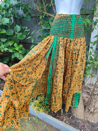 Image 1 of Zara Split Skirt- yellow and green