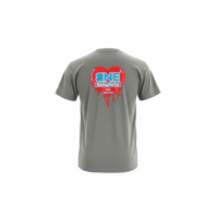 Image 2 of BNE Drippy Heart Tee (grey)