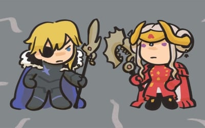 Image of FE3H Dimitri and Edelgard Charm PREORDERS END 5/17
